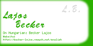 lajos becker business card